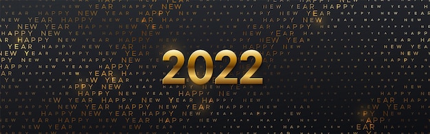 Vector happy new 2022 year banner design