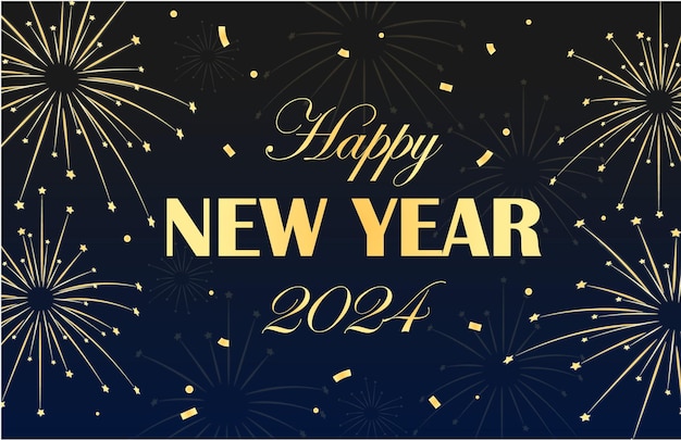 새해 축하 2024 불꽃놀이 배너