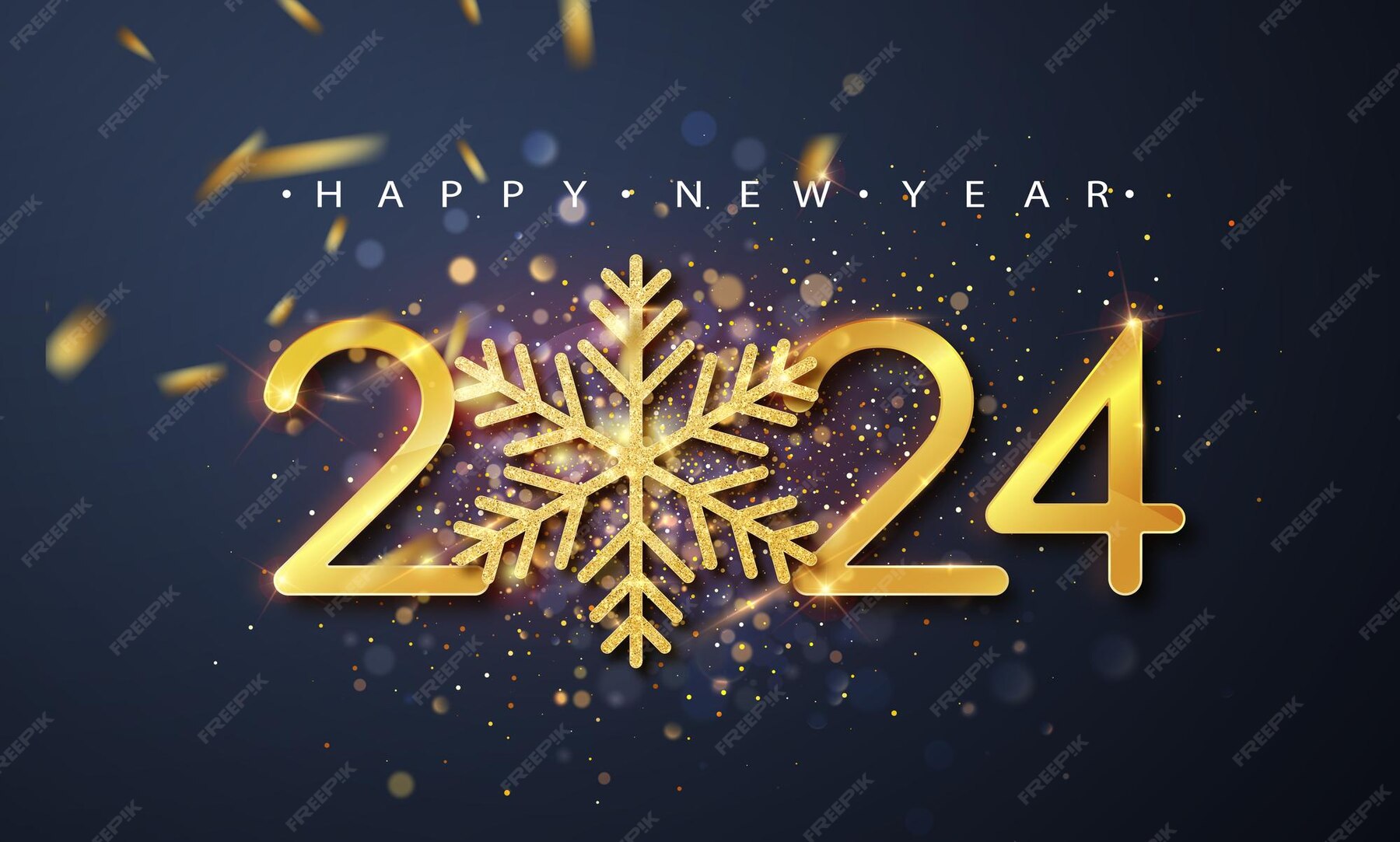 Premium Vector Happy new 2024 year holiday vector illustration of