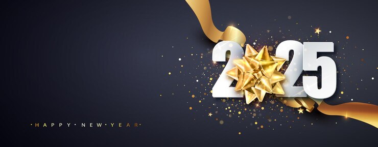 Vector happy new 2025 year poster christmas and winter holiday theme