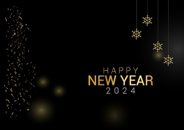 Vector happy new year 01 black