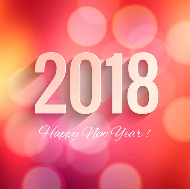 Vector happy new year 2018 background