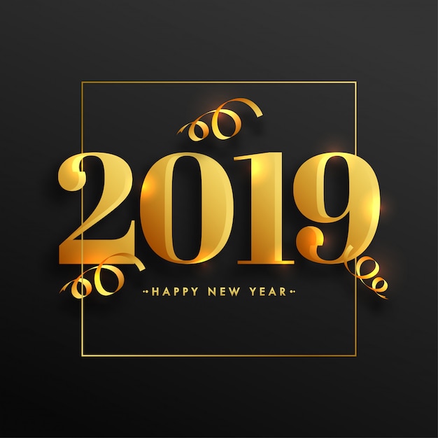 Vector happy new year 2019 background.