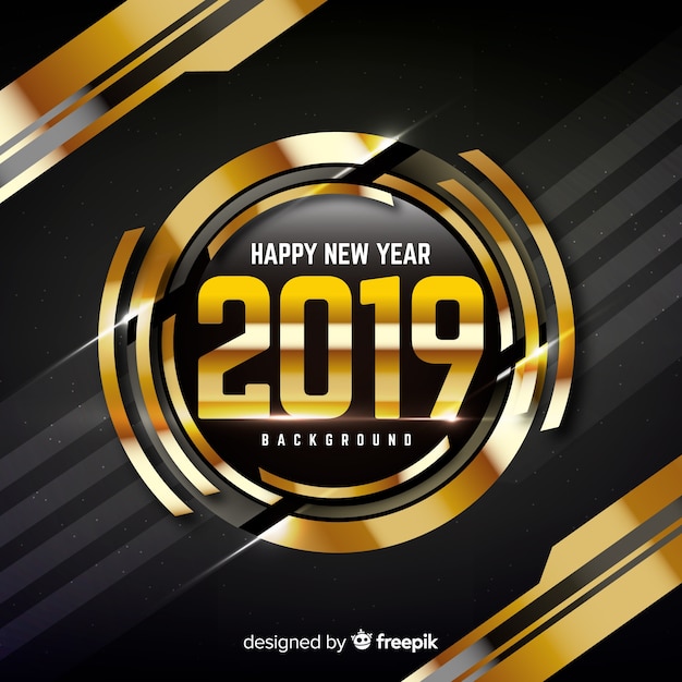 Vector happy new year 2019 background