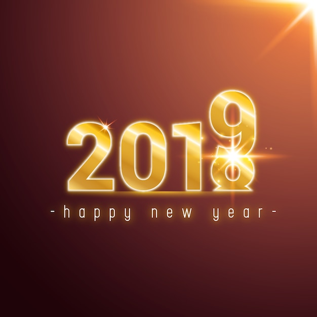 Vettore felice anno nuovo sfondo 2019