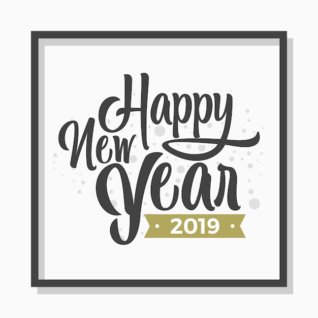 Vettore felice anno nuovo 2019 banner background