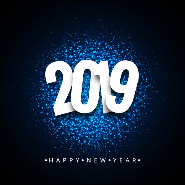 Happy new year 2019 colorful celebration background