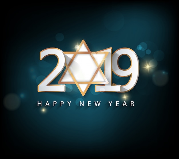 Vettore felice anno nuovo 2019 e buon natale