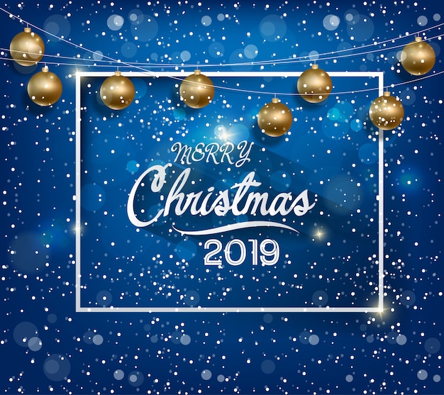 Vettore felice anno nuovo 2019 e buon natale