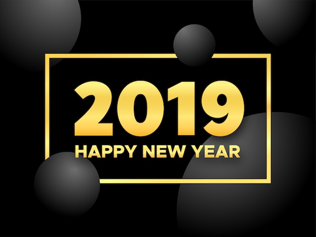 Happy new year 2019. vector background