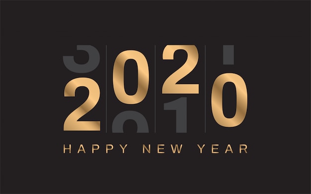 Felice anno nuovo 2020 sullo sfondo