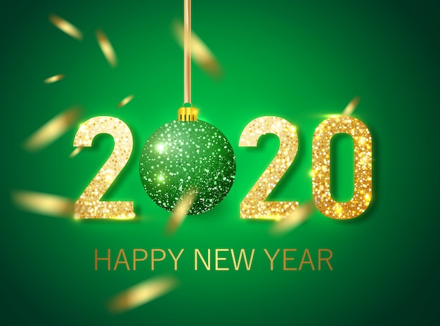 Banner di felice anno nuovo 2020