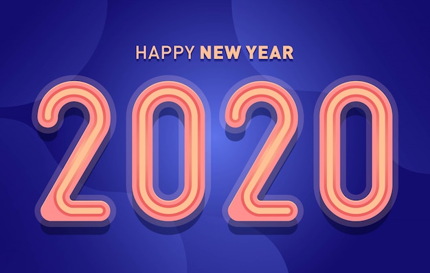 Banner di felice anno nuovo 2020