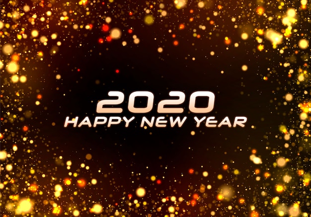 新年あけましておめでとうございます2020。ボケ輝きクリスマス。