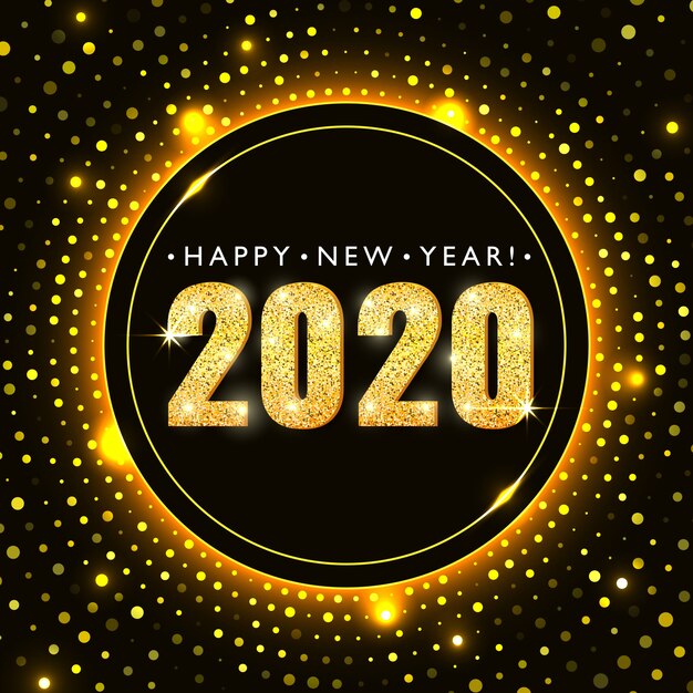 Vector happy new year 2020 greeting card