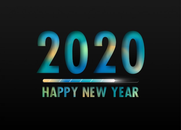 新年あけましておめでとうございます2020グリーティングカード