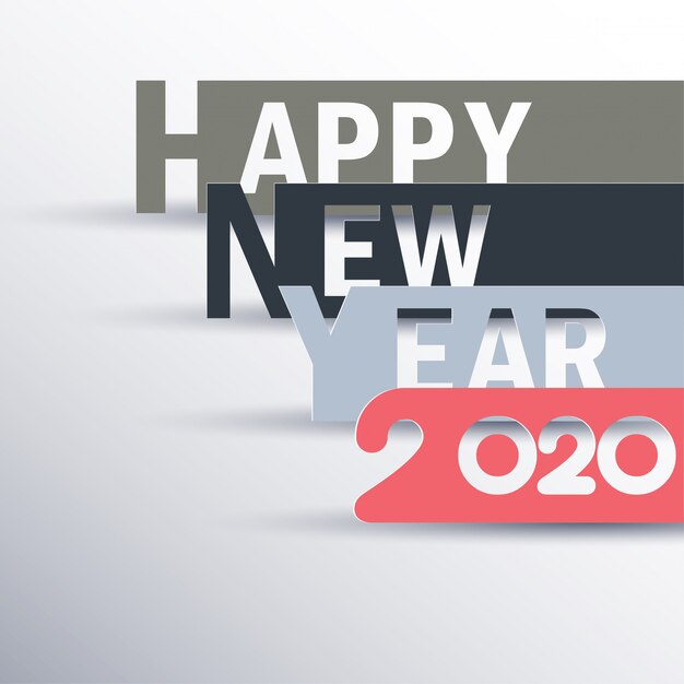 happy new year 2020 . greetings card.
