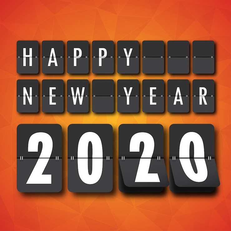 Vector happy new year 2020 . greetings card.