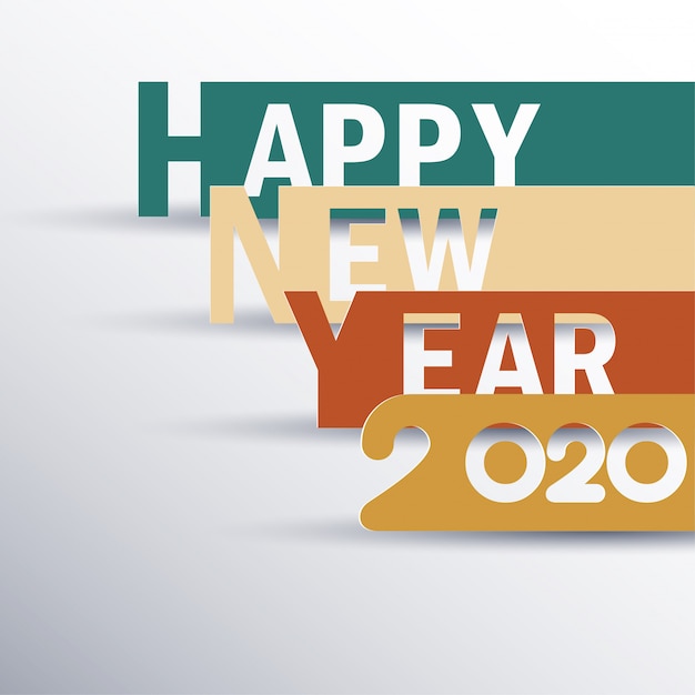happy new year 2020 illustration