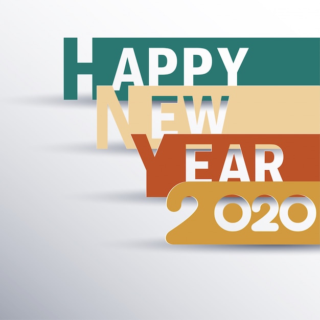 Happy New Year 2020 illustration