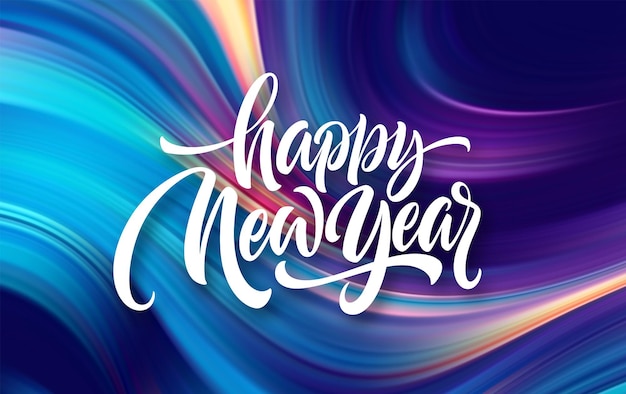 Happy new year 2020. lettering greeting inscription. vector illustration eps10