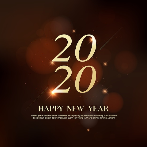 Vector happy new year 2020 logo text