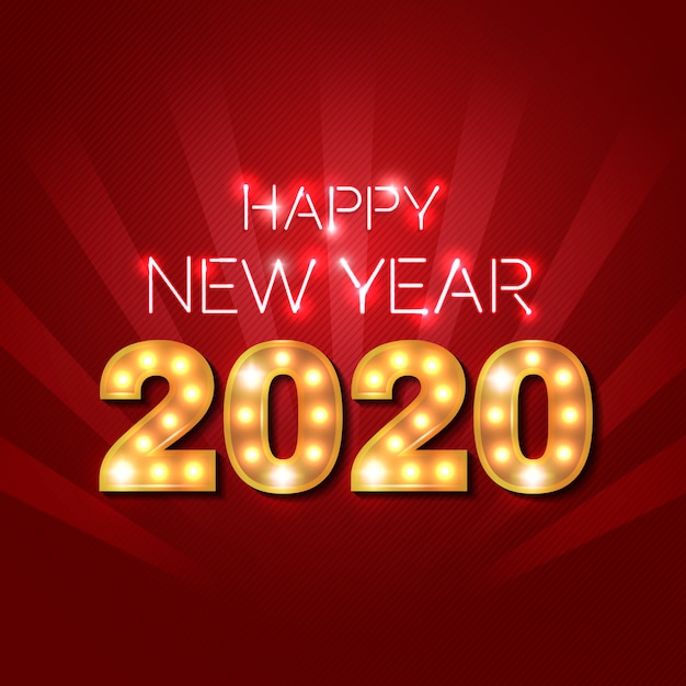 С новым годом 2020 - неоновые и marquee lights 2020