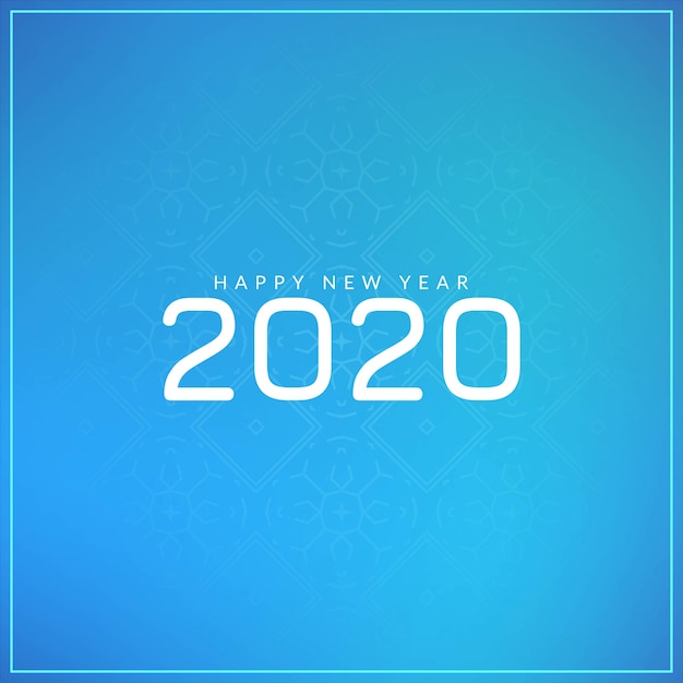 새해 복 많이 받으세요 2020 부드러운 파란색 배경