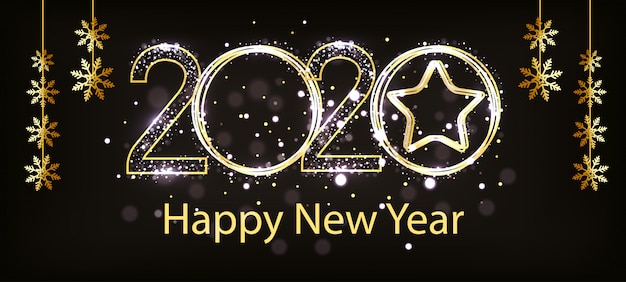 Happy new year 2020 vector design