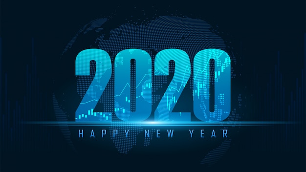 Vector happy new year 2020