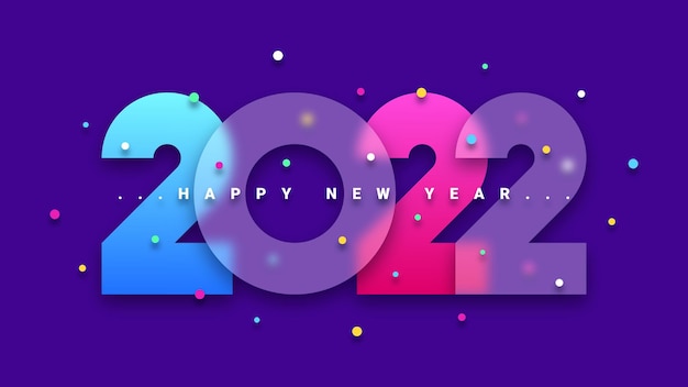 Vector happy new year 2021 colorful background