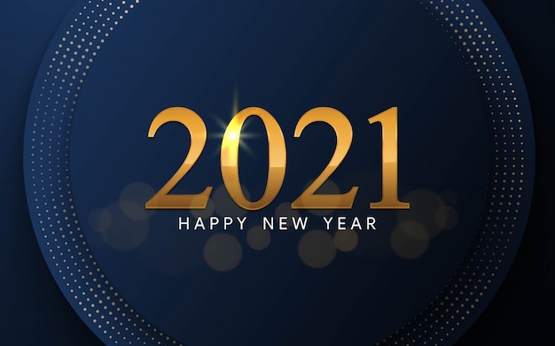 Happy new year 2021   luxury text