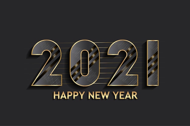 Vector happy new year 2021