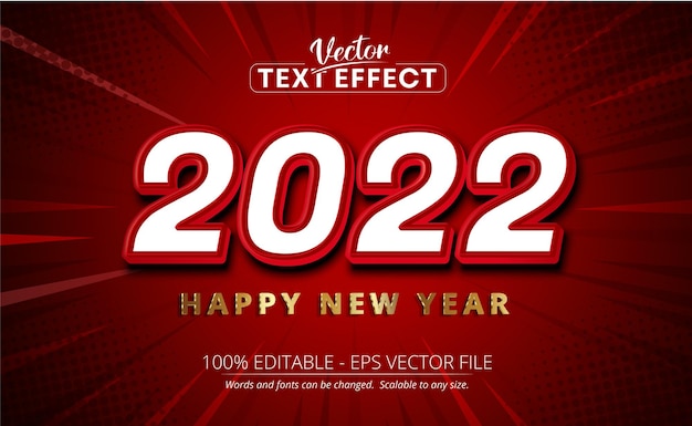 С новым годом 2022 3d текстовый редактируемый шаблон эффекта стиля