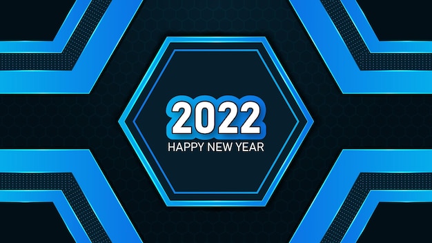 Vector happy new year 2022 abstract modern colorful background design