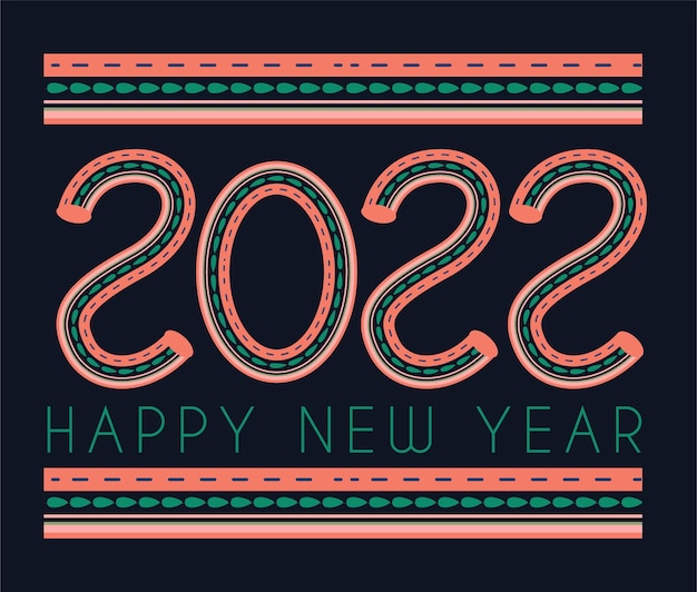 Happy new year 2022 background ethnic style