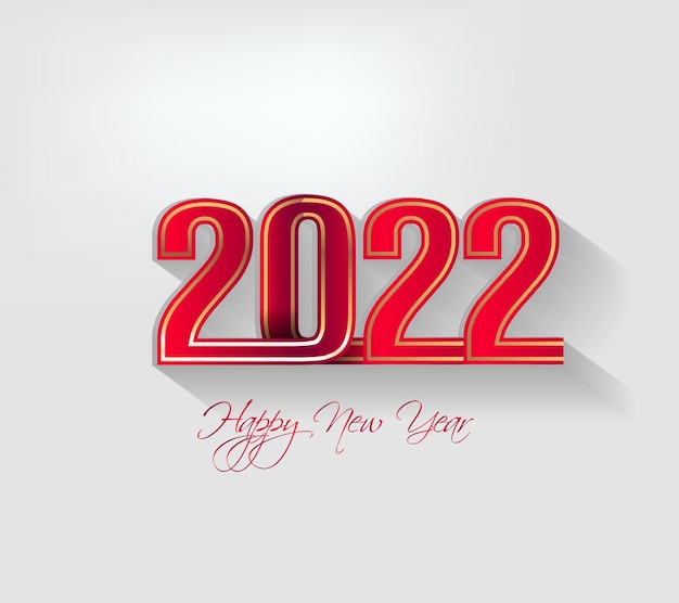 새해 복 많이 받으세요 2022 배경입니다. 검은 배경에 색종이 조각과 리본이 있는 황금빛 빛나는 숫자. 휴일 인사말 카드 디자인입니다.