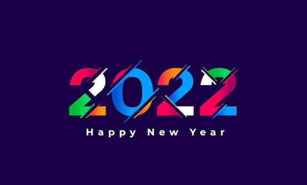 Modello di sfondo di felice anno nuovo 2022