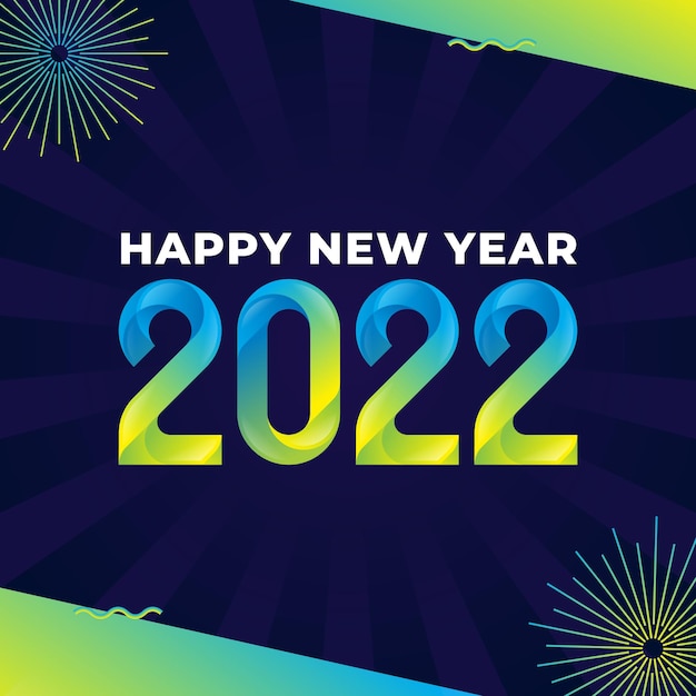 Vector happy new year 2022 background