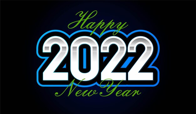 Modello di banner di felice anno nuovo 2022