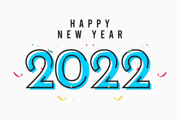 Modello di banner di felice anno nuovo 2022
