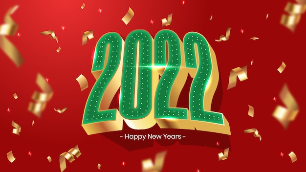 Happy new year 2022 banner