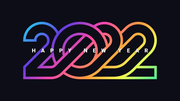 Vector happy new year 2022 celebration background