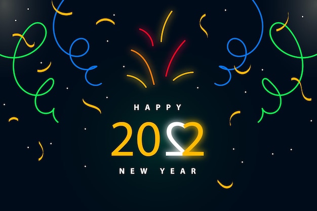 Happy new year 2022 celebration banner