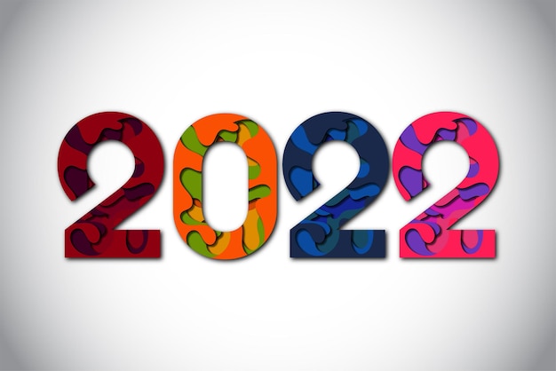 Vettore felice anno nuovo 2022 design creativo