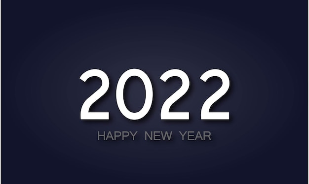 Happy new year 2022 dark blue background