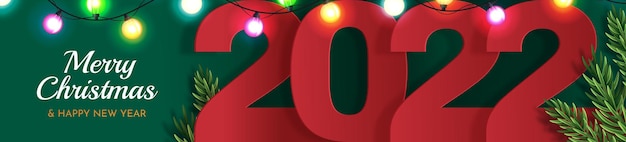 Vector happy new year 2022 design banner.