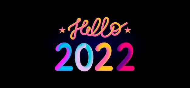 Vettore felice anno nuovo 2022 design