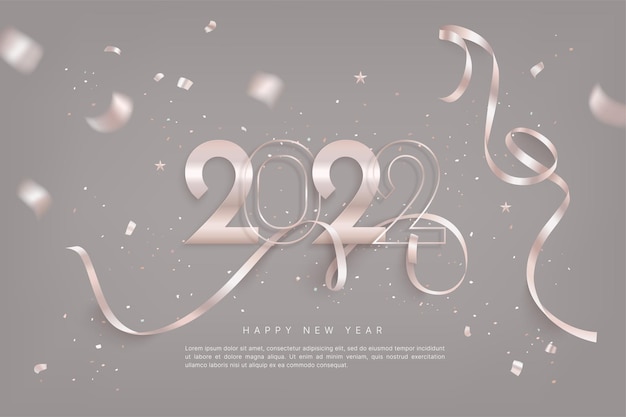 Felice anno nuovo 2022 sfondo elegante