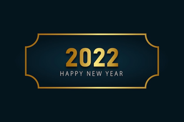 Felice anno nuovo 2022 sfondo dorato